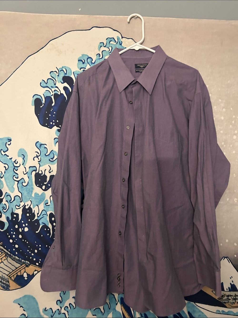 Dockers Men’s Purple Long-Sleeve Dress Shirt